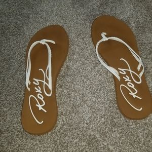 Reef white flip flops